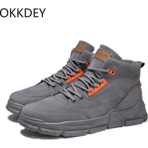 Martin boots mens autumn / winter 2020 new mens Korean fashion sports high top board shoes mens Short Boots Mens Boots