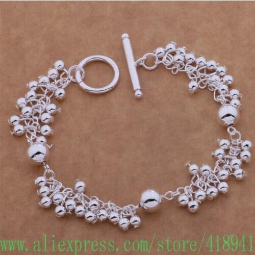 Silver Plated bracelet, Silver Plated fashion jewelry Light grapes /dxoamova ayqajpxa AH039