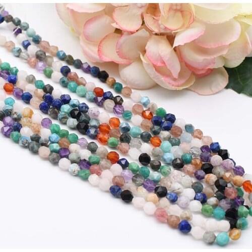 2strands/lot 4X5-5X6mm Natural Faceted multicolour crystal Irregular stone beads For DIY necklace bracelet jewelry making 15 "
