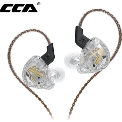 CCA CA2 Earphone 1 Dynamic In-Ear Monitor Noise Cancelling Sport Headset Hybrid HIFI Bass Earbuds For KZ EDX ZSX ZAX MT1 ZSN PRO