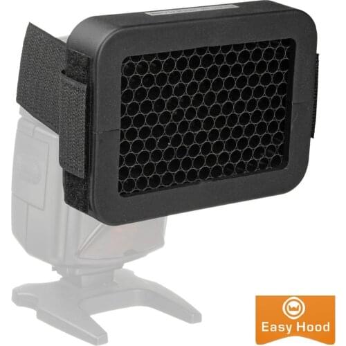 Easyhood 1/4" Honeycomb Grid for Portable Flash attaches for Canon Nikon DV Camcorder
