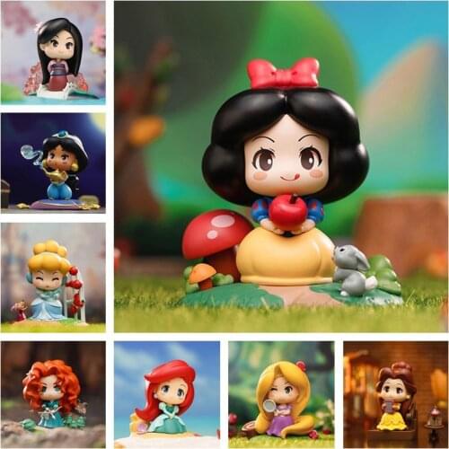 Disney Princess Series Belle Snow White Mulan Moana Rapunzel Action Figure Toys Gifts for Kids Collection Model Decoration