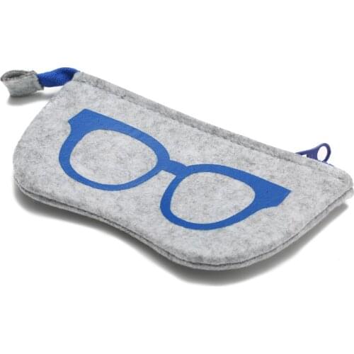Felt glasses bag fashionable personality zipper bag multifunctional glasses case practical storage bag