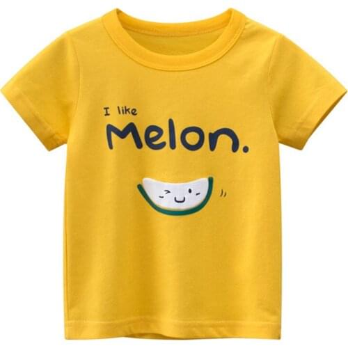 Fruit Design Girl T-shirt 3 Colors Cotton Baby Tops Pink Orange Design Newborn Outfits Strawberry Kids Clothes Fashion Tees