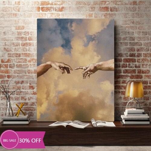 Creation of Adams hand art canvas living room family bedroom study dormitory decorative canvas painting