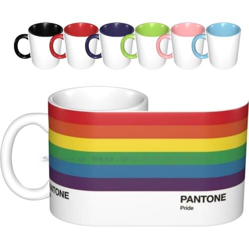 Pantone Pride Mug. Ceramic Mugs Coffee Cups Milk Tea Mug Pantone Graphic Design Colour Color Industry Eurogames Gay Pride Lgbtq
