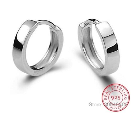 Cute 925 Sterling Silver Round AAA CZ Circles Small Loop Huggies Hoop Earrings For Women Jewelry Kids Baby Children Girls Aros