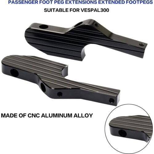 1 Pair Front Replacement Footrest Foot Pedal Road Direct Fit Extension Pegs Passenger Motorcycle Aluminum Alloy For Vespa GTS GT