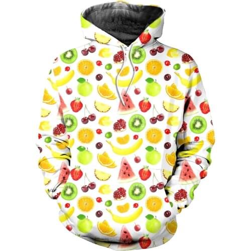 PLstar Cosmos tropical fruits Strawberry Kiwi orange 3d hoodies/Sweatshirt Winter autumn Harajuku Long sleeve streetwear-2