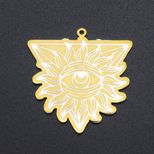 5pcs/lot 100% Stainless Steel Sea Eye of God Charm Pendant Wholesale Finding Supplies Jewelry Bracelet Making Never Fade