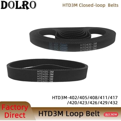 Arc HTD 3M Timing belt C=402 405 408 411 417 420 423 426 429 432 width 6/9/10/12/15/20mm Rubbe Closed Loop Synchronous pitch 3mm