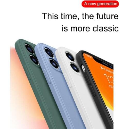 Silicone Phone Case Protective Case For iPhone Case 12 TPU Mini Pro Liquid 12 Soft Max Square Cover W3W9