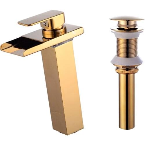 Black Oil Waterfall Led Faucet. Square Waterfall Brass Basin Faucet. Sink Mixer Tap Deck Mounted basin sink Mixer Ta Torneira