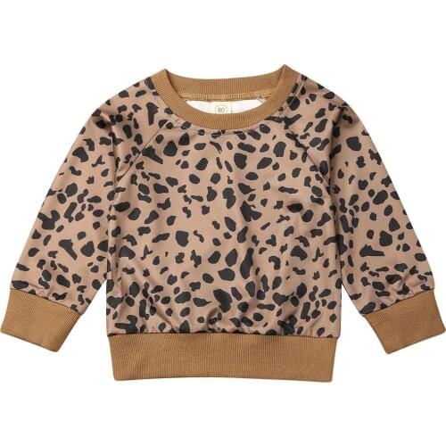 Baby Girl Clothes Sweatshirt Kids Boys Hoodies Newborn Casual Leopard Pullover Hoodies Tops Newborn Girl Boy Winter Clothes