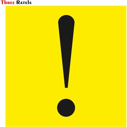 Three Ratels TZ-975#15*15cm 1-4 Pieces Exclamation Mark For A New Driver Colorful Car Sticker Auto Stickers
