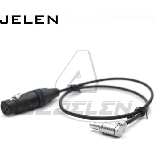 XLR 3pin female to Right-angle elbow 6pin for ARRI ALEXA mini LF audio cable