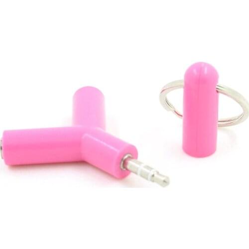 Y-shaped Double Jack Earphone Adapter plug 3.5mm for Samsung for iPhone MP3 Player Headphone Splitter Adapter 5 Colors