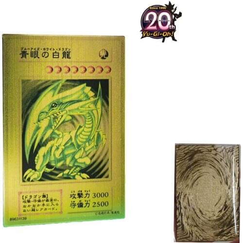 Yu-Gi-Oh! 20th Anniversary Edition Metal Card Blue Eyes White Dragon Collection Card Childrens Toy Gift Commemorative