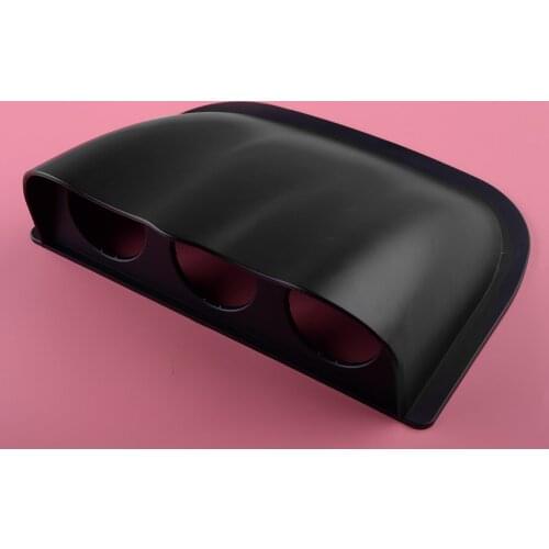 2'' 52mm Front Black Triple Dash Gauge Meter Pod 3 Hole Dashboard Mount Holder