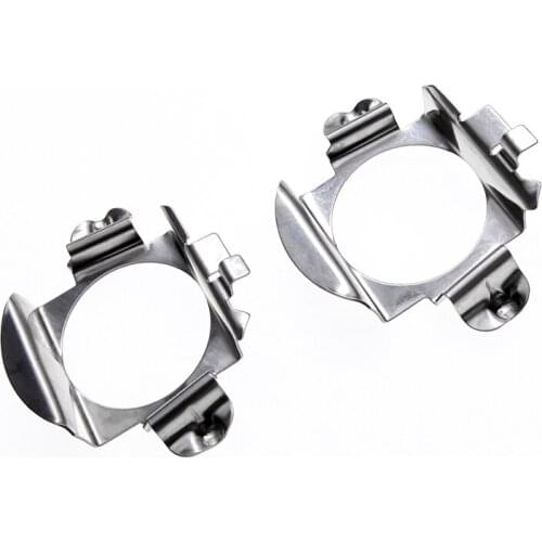 2 Pcs for Mercedes-Benz C E ML CLK GLA GL GLS H7 LED Car Headlight Bulb Base Holder Adapter Socket Metal Retaining Clip Base