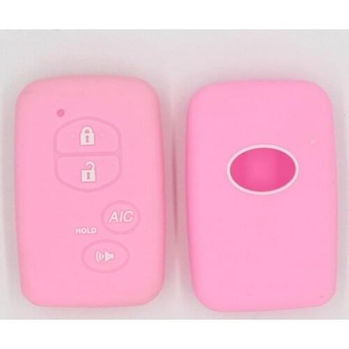 2PC silicone key cover holder case for Toyota RAV4 Rukus Estima Alphard Vellfire Vanguard car key case shell protective