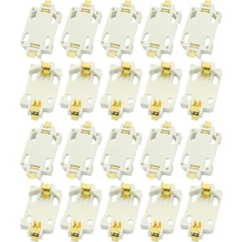 20pcs White Housing CR2032 SMD Cell Button Battery Holder Socket Case