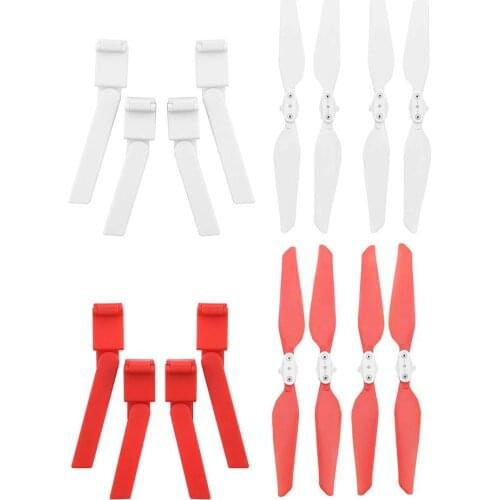 4pcs Foldable Propellers Replacement and Landing Gears Light Weight High Strength Structure for Xiaomi FIMI X8SE RC Drone