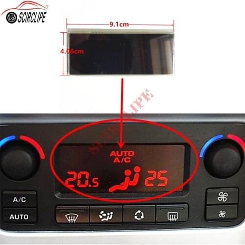 Car ACC Lcd Panel Module Display Monitors Pixel Repair Red background Air Conditioning Information Screen For Peugeot 207