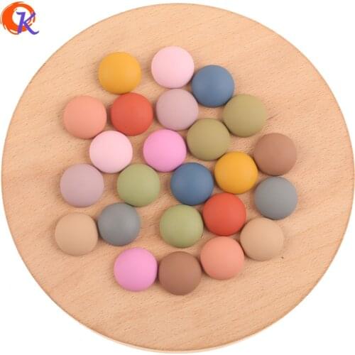 Cordial Design 18*18mm 200Pcs Acrylic Beads/Jewelry Accessories/Matte Effect/Round Shape/Hand Made/Earring Findings/DIY Making