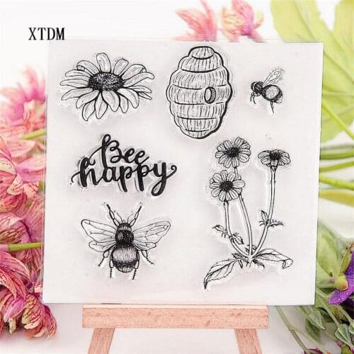 Hot sale happy Transparent Clear Stamps / Silicone Seals Roller Stamp for DIY scrapbooking photo album/Card Making
