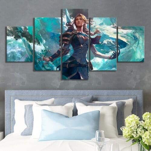 Jaina Proudmoore World of Warcraft Video Games Art Frameless Paintings Warcraft Games Art Wall Painting HearthStone Game Poster