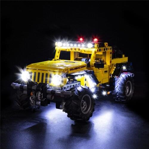 Led Light Kit for 42122 Jeep Wrangler (only Led Light, No Block Kit)