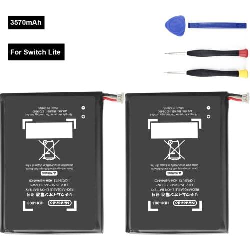2pcs HDH-003 battery Replacement Repair For Nintend Nintendo Switch Lite Game Player 3.8v 3570mah Li-ion Rechargeable Batteries