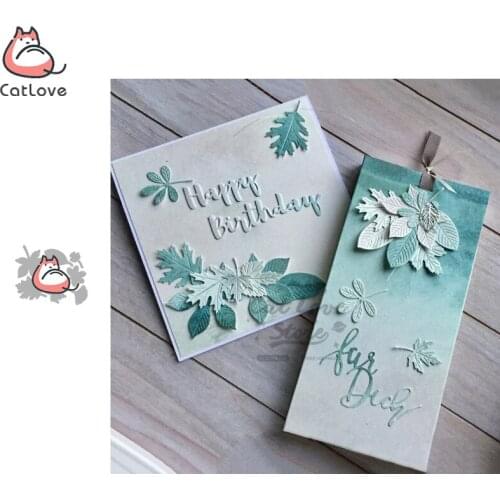 Leaf Leaves Metal Cutting Dies Scrapbooking Stencil Die Cuts Card Making DIY Decorative Craft Embossing New Dies For 2020