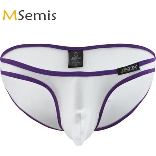 Mens Semi Transparent Bikini Underwear Mini Bulge Pouch Sissy Tangas Thong Sexy Mesh Jockstrap Underpants Homme Panties US Stock