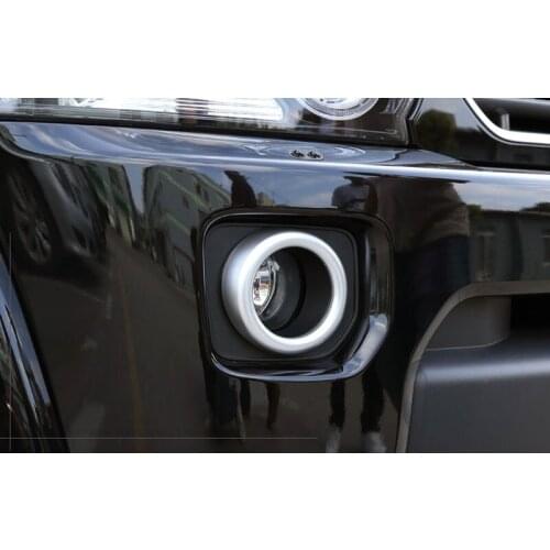 Matte Chrome Front Fog Lamp Ring Frame Trim For Land Rover Discovery 4 2014 2015 2016 Car Accessories
