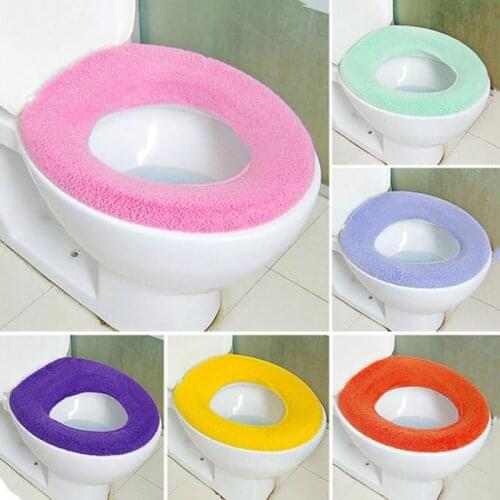Pedestal Pan Cushion Pads Use In O-shaped Flush Comfortable Toilet Random Color Warmer Toilet Seat Cover for Bathroom Products