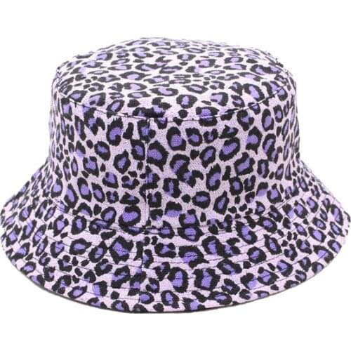 2019 Leopard Print Bucket Hat Fisherman Hat Outdoor Travel Hat Sun Cap Hats For Men And Women