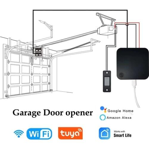 WiFi Garage Door Switch Opener Smart Gate Door Controllor APP Remote Works With Alexa Assistant Google Home Smart Life Tuya