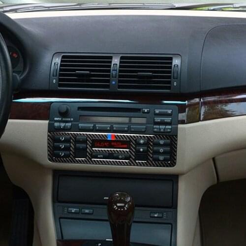 It Is Suitable For BMW Old 3 Series E46 1998-2005 The Carbon Fiber Central Control - Lower Red. Solid Color. BMW Color