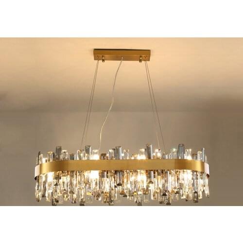 LED Postmodern Oval Crystal Designer Suspension Luminaire Lampen Pendant Lights.Pendant Lamp.Pendant light For Dinning Room