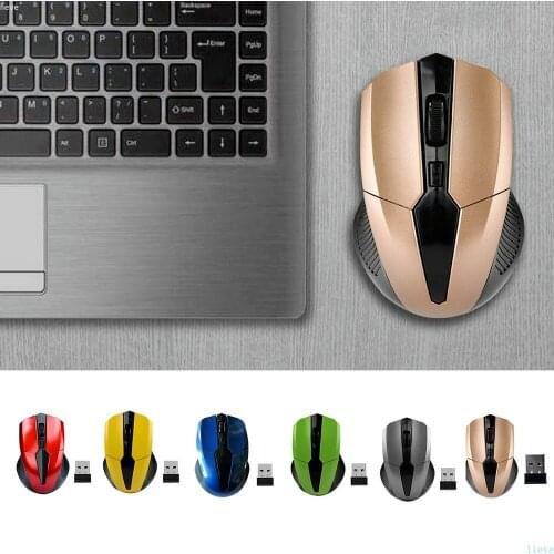 Portable 2.4Ghz Wireless Mouse Adjustable 1200DPI Optical Gaming Mouse Wireless Home Office Game Mice for PC Computer Laptops