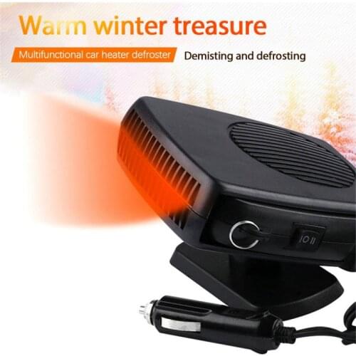 Portable Auto Car Heater Defroster Demister 12/24V 200W Electric Heater Windshield 180 Degree Rotation ABS Heating Cooling Fan