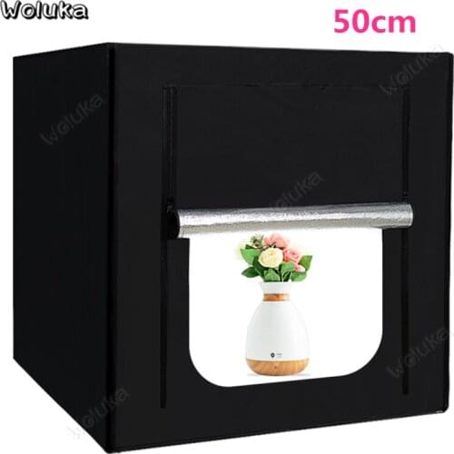 Dimming 50cm LED studio box set simple mini product photo soft box photo studio background portable folding equipment CD50 T10