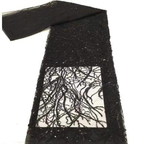 Handmade Beaded Lace Latest African Lace Fabric 2021 High Quality Embroidery French Nigerian Lace Fabrics For Sewing xc67-472