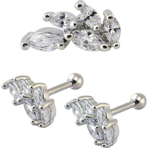 Cubic zirconia earings women jewelry ear stud earrings piercing ear cartilage helix piercing earings fashion jewelry oorbellen