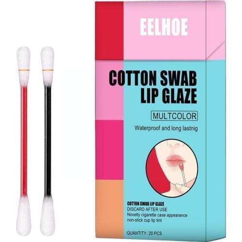 Cigarette Lipstick Cotton Swab Long Lasting Waterproof Lip Balm Cosmetics Lip Stick Moisturizing For Women W7U8