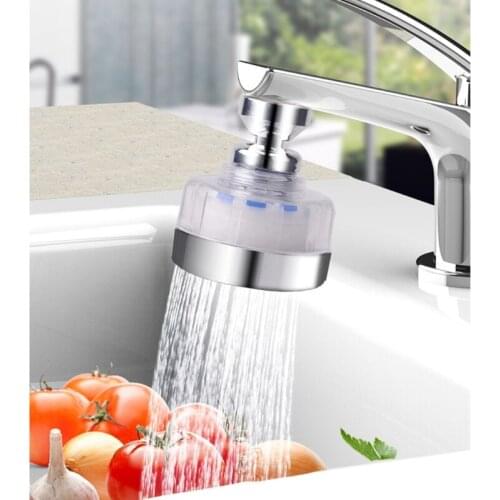 Household Faucet Filter Splash-Proof Replacement Head Rotatable Swivel Faucet Nozzle Adapter Shower Head Bubbler Saver