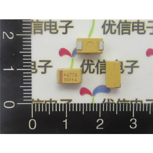 Free ship with track 20pcs/lot 470UF 7343 SMD tantalum capacitor 470uf 7343 10V 470UF E type 20% tantalum capacitor 7343