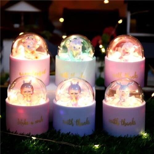 Room Decorations Make A Wish For The Night Light Blind Box Doll Girls Heart Present Students Gift Surprise Ornaments Home Led